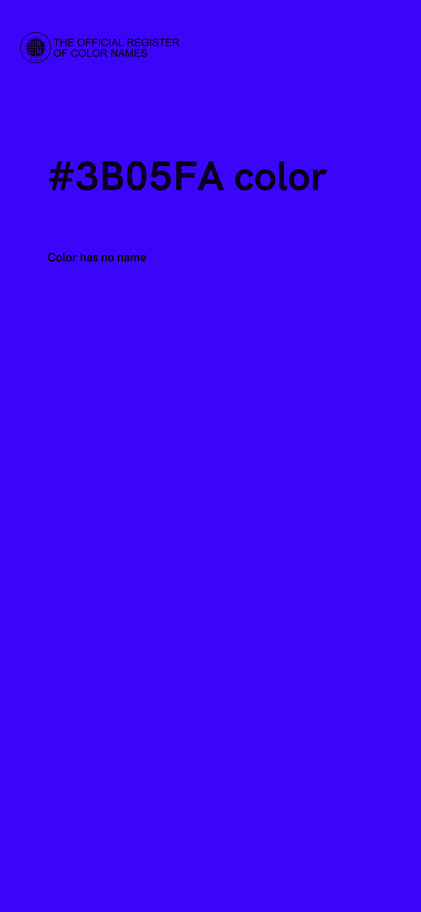 #3B05FA color image