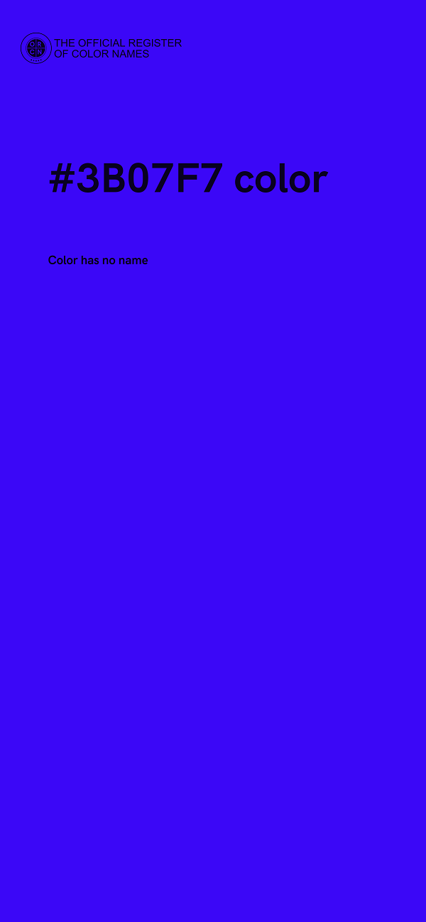 #3B07F7 color image