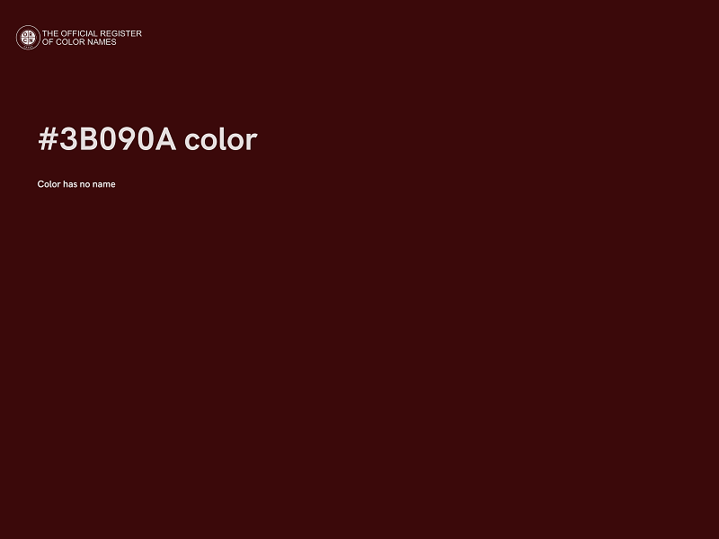 #3B090A color image