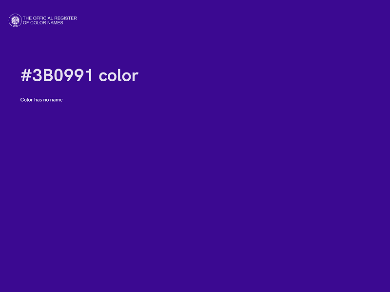 #3B0991 color image