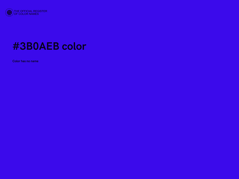 #3B0AEB color image