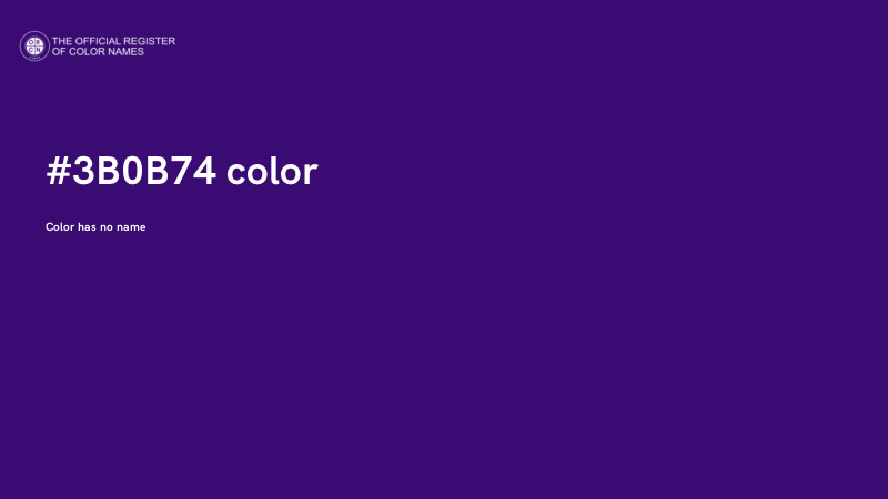 #3B0B74 color image