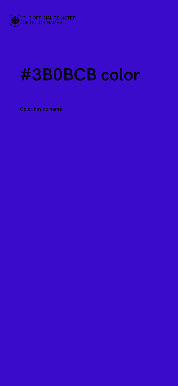 #3B0BCB color image