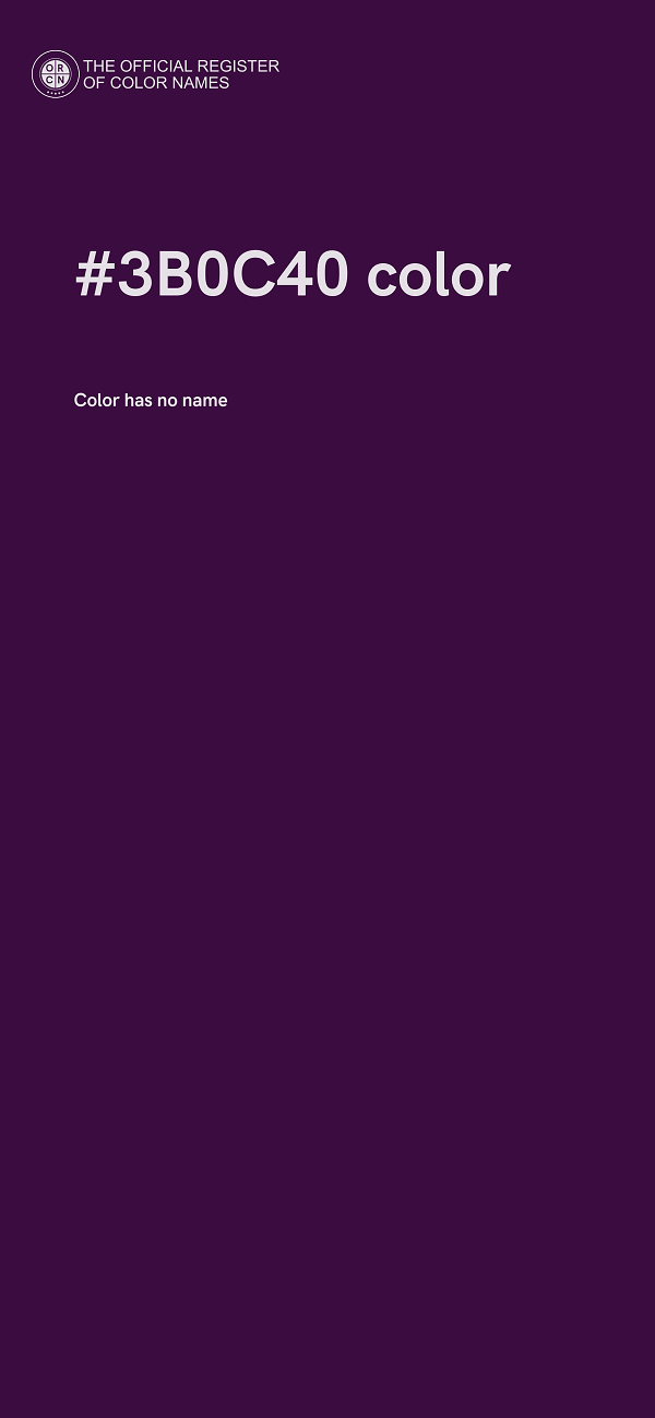 #3B0C40 color image