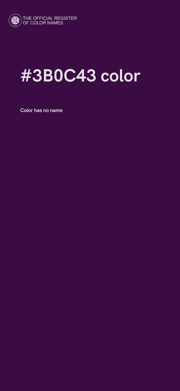 #3B0C43 color image