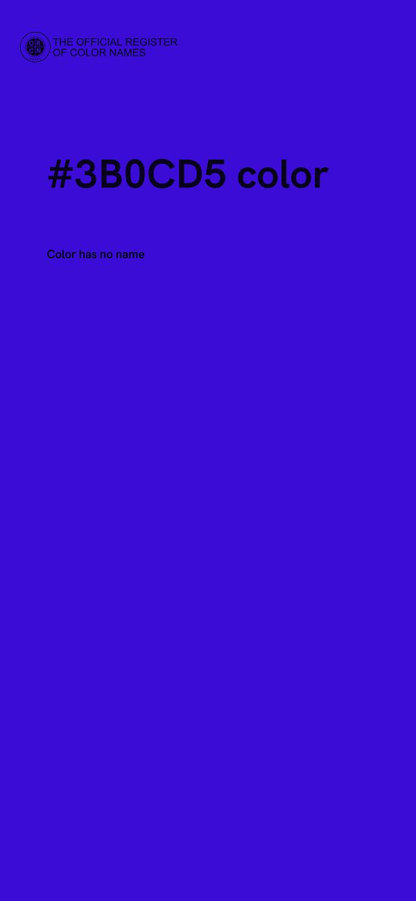 #3B0CD5 color image