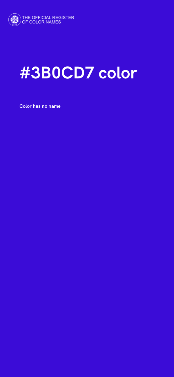 #3B0CD7 color image