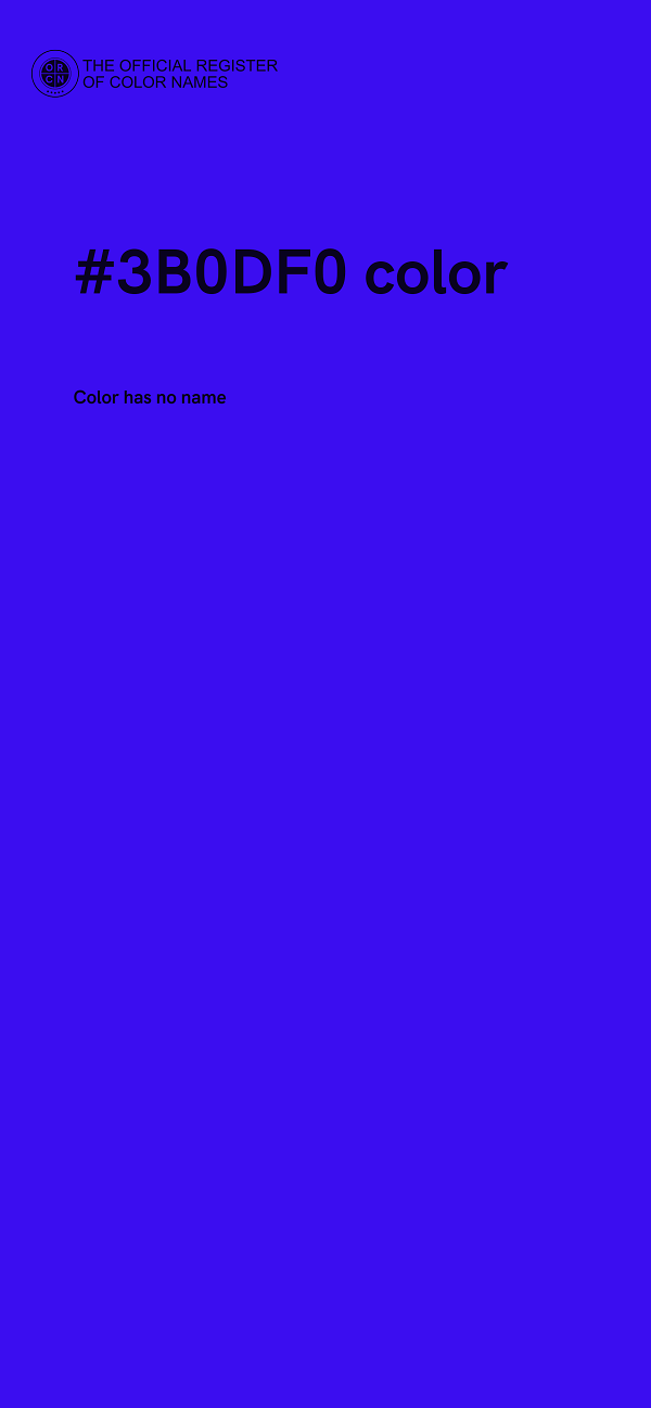 #3B0DF0 color image