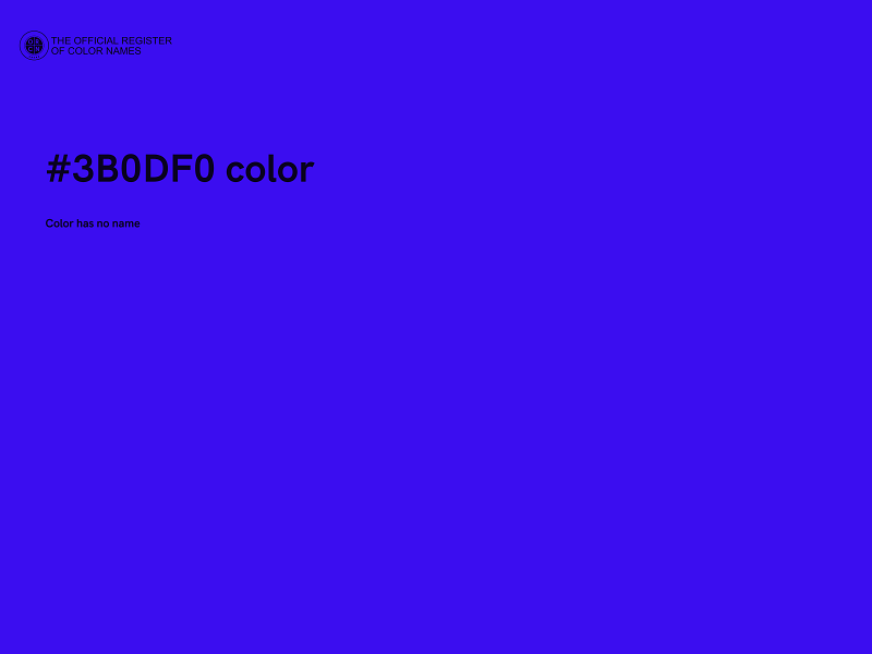 #3B0DF0 color image