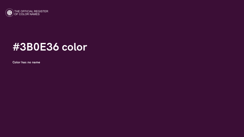 #3B0E36 color image