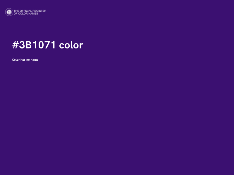 #3B1071 color image