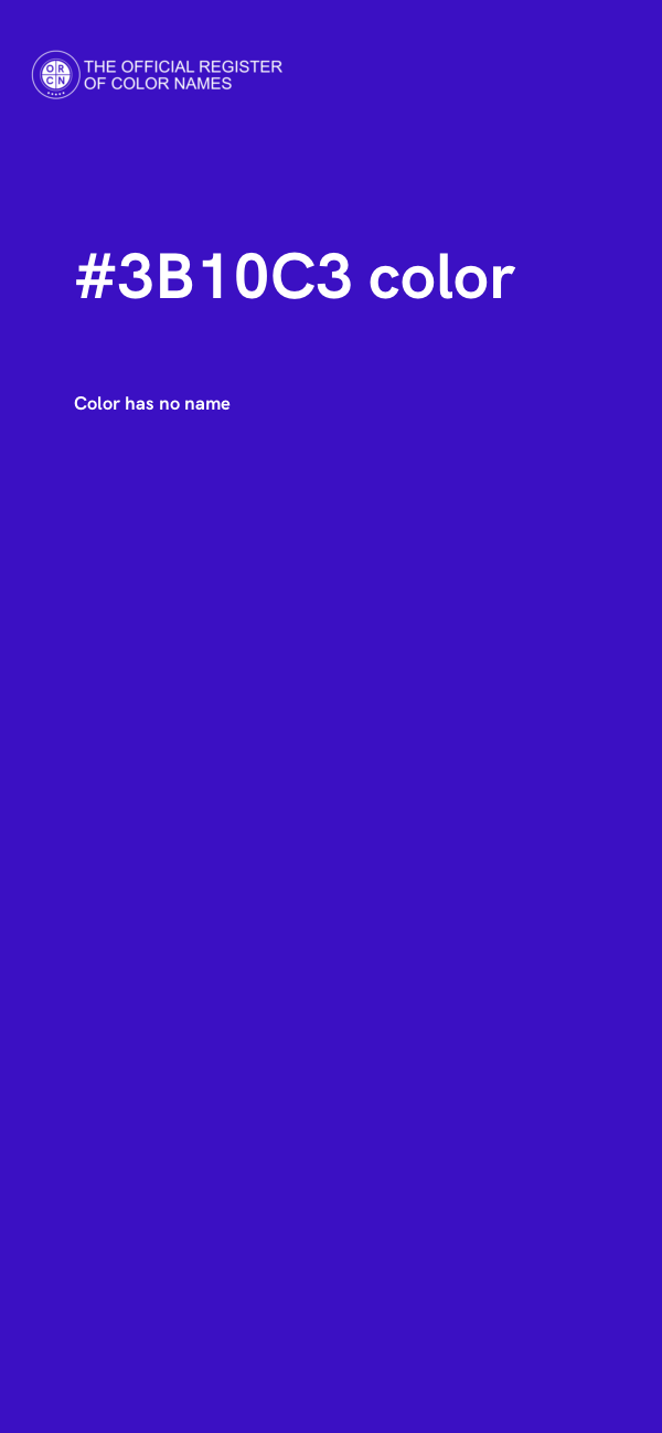 #3B10C3 color image