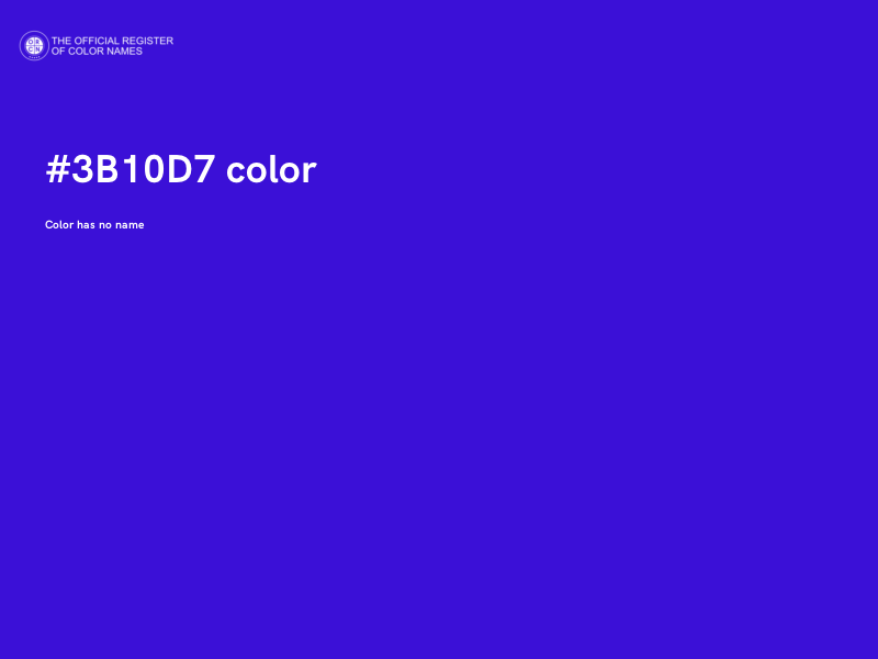 #3B10D7 color image
