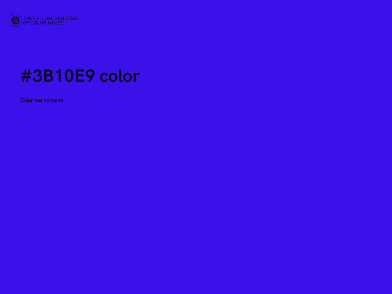 #3B10E9 color image