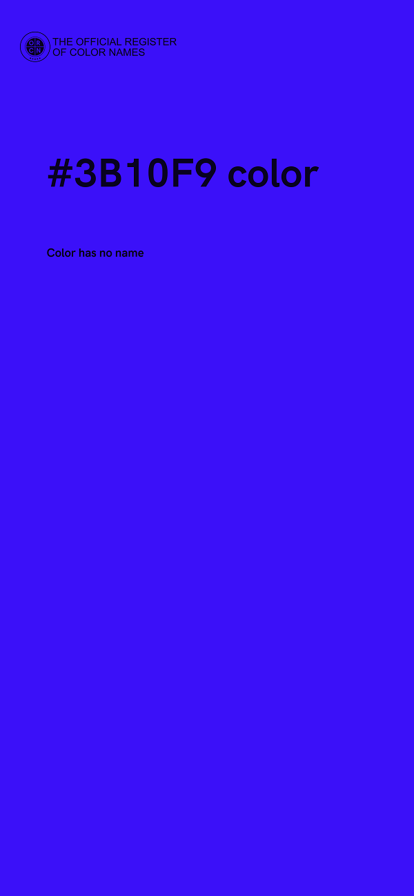 #3B10F9 color image