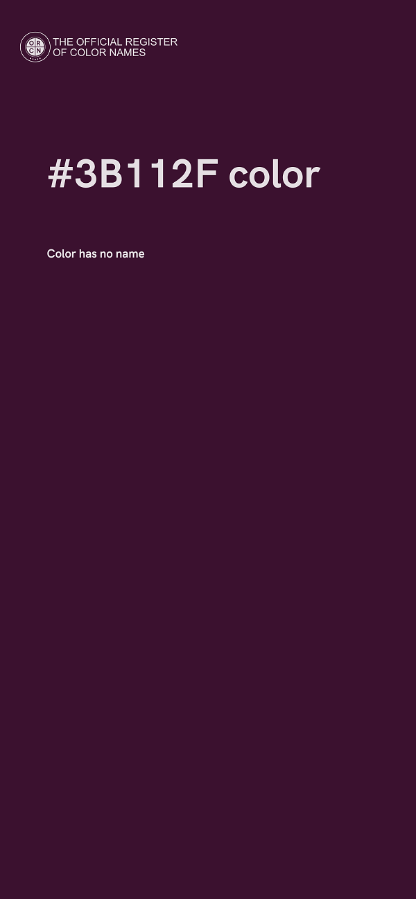 #3B112F color image