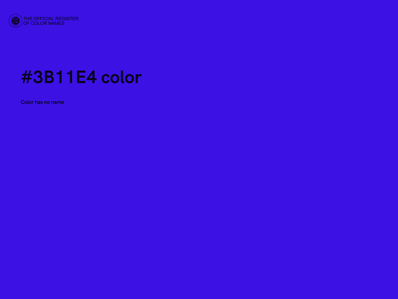 #3B11E4 color image