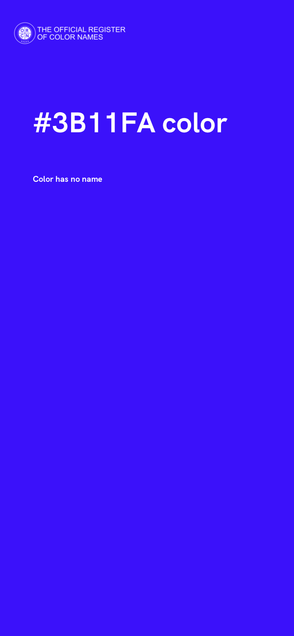 #3B11FA color image