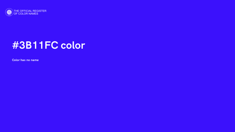 #3B11FC color image