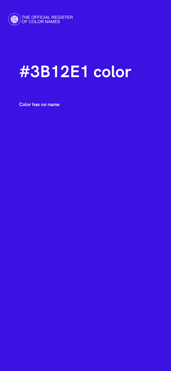 #3B12E1 color image