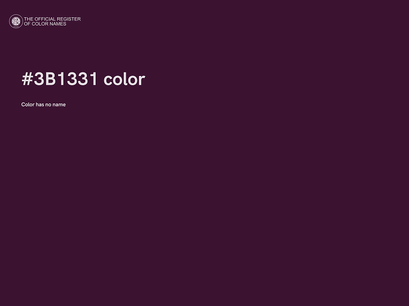 #3B1331 color image