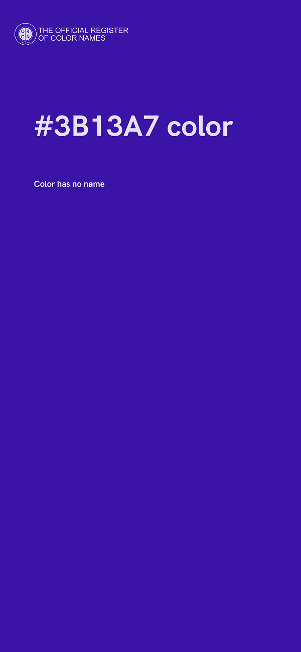 #3B13A7 color image