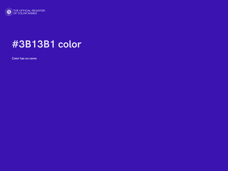 #3B13B1 color image