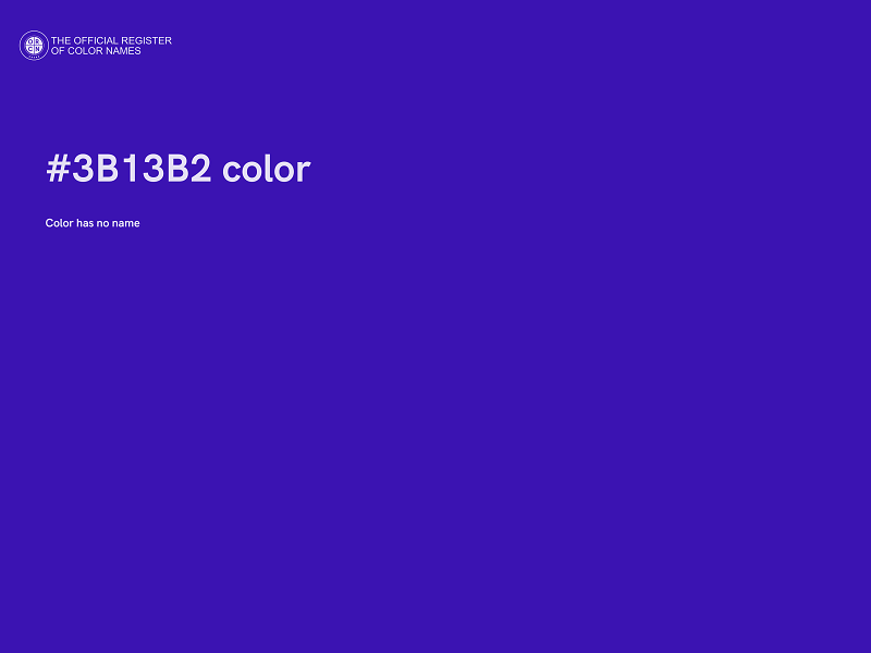 #3B13B2 color image