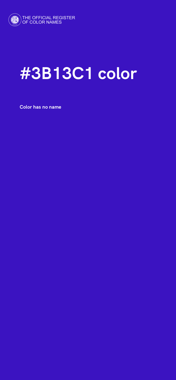 #3B13C1 color image