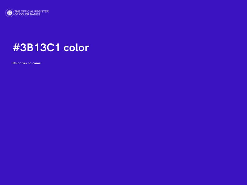 #3B13C1 color image