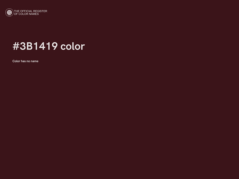 #3B1419 color image