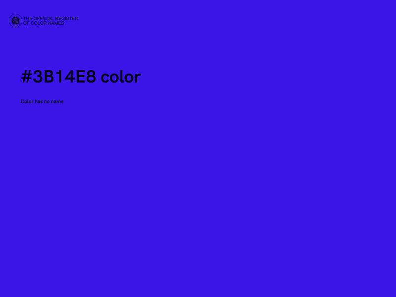 #3B14E8 color image