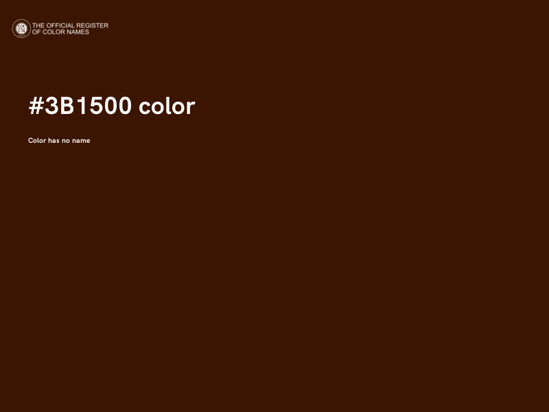 #3B1500 color image