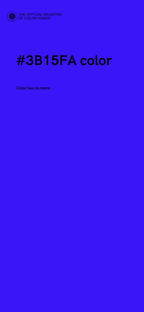 #3B15FA color image