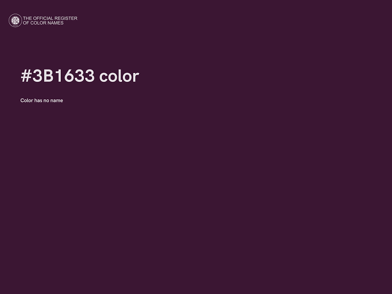 #3B1633 color image
