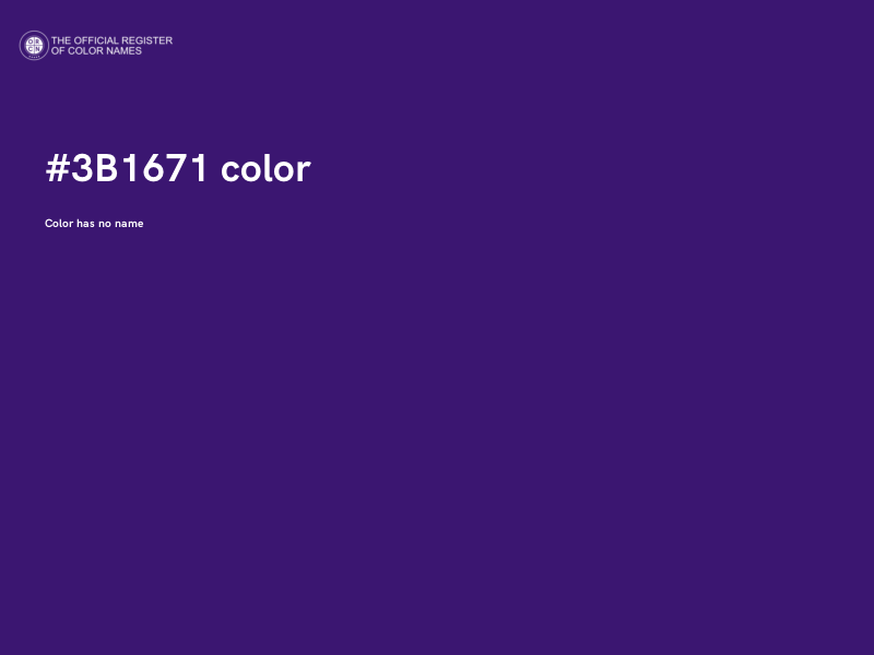 #3B1671 color image