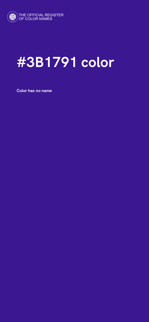 #3B1791 color image