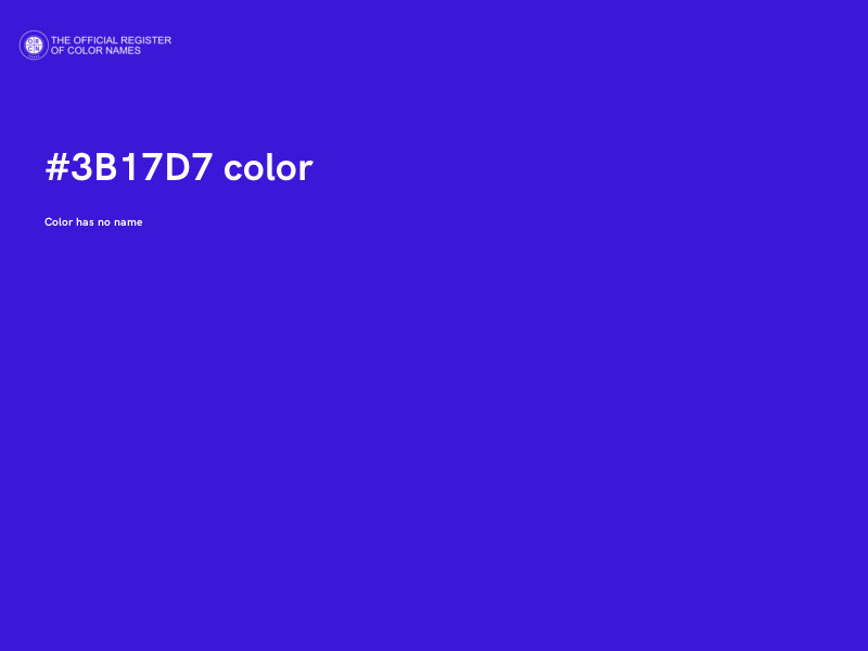 #3B17D7 color image