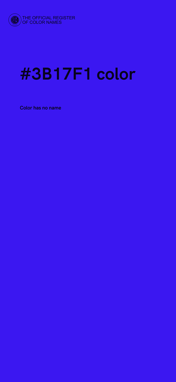 #3B17F1 color image