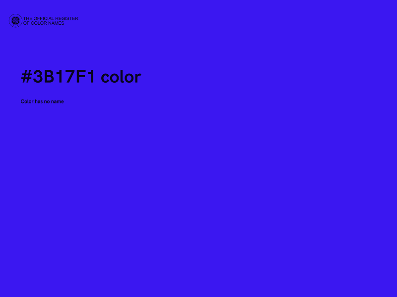 #3B17F1 color image