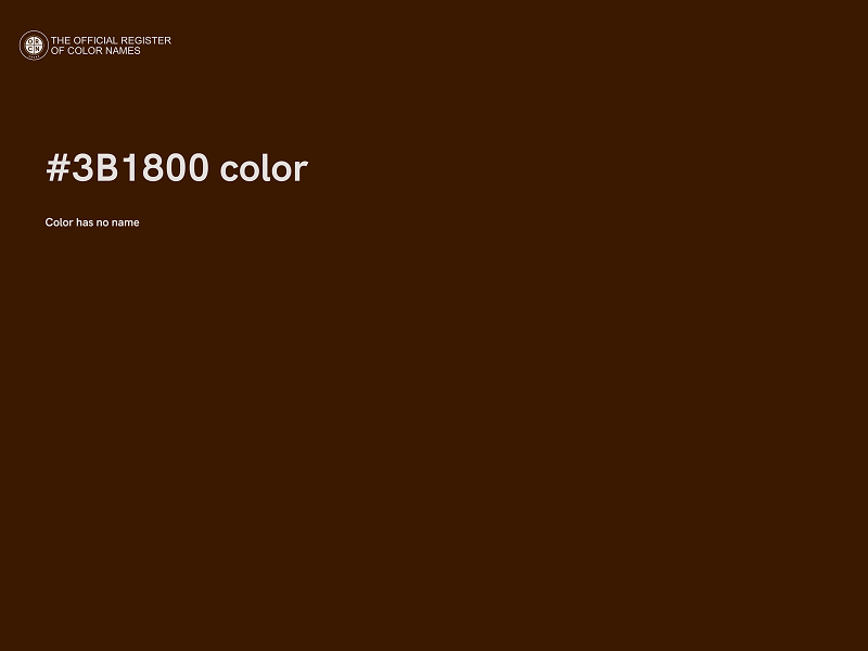 #3B1800 color image