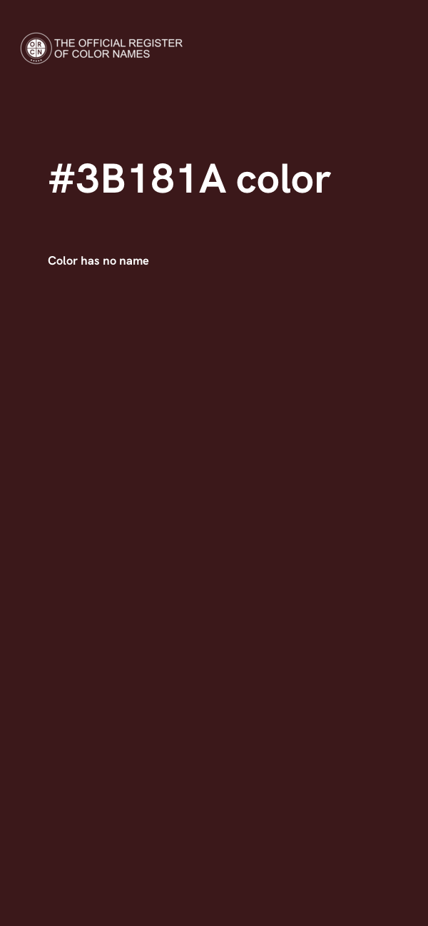 #3B181A color image