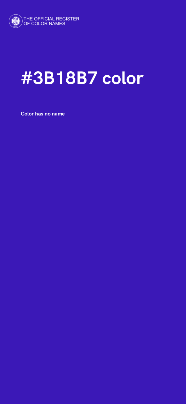 #3B18B7 color image