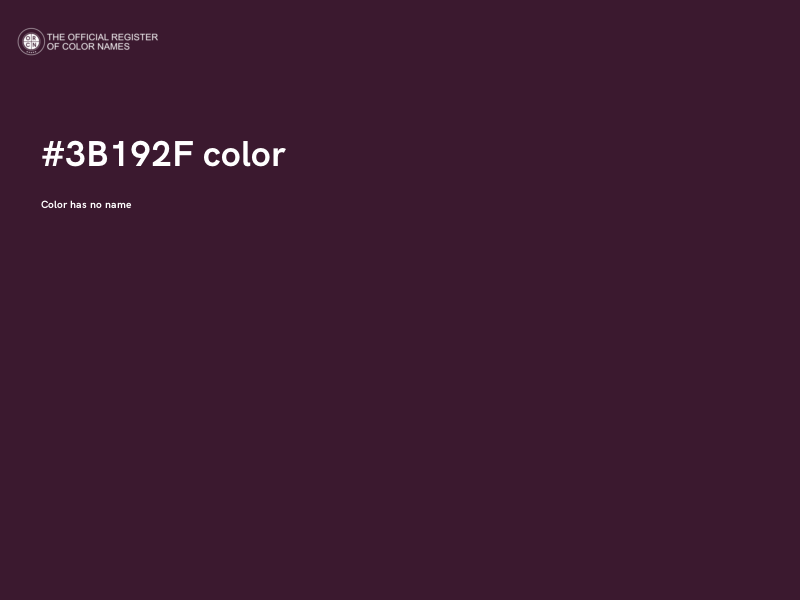 #3B192F color image