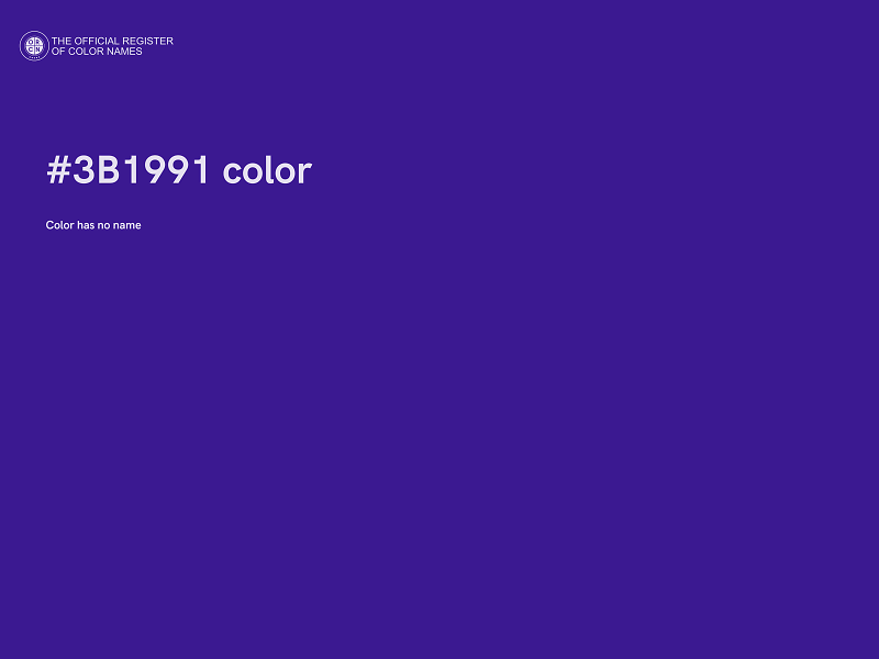 #3B1991 color image