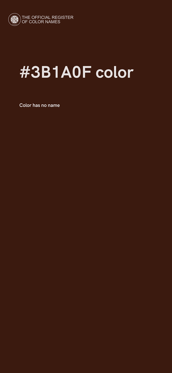 #3B1A0F color image
