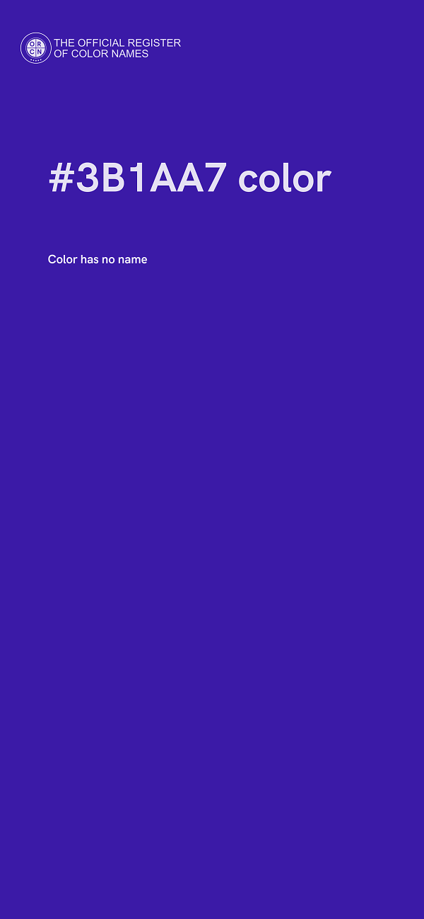 #3B1AA7 color image