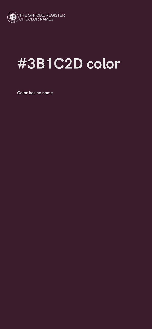 #3B1C2D color image
