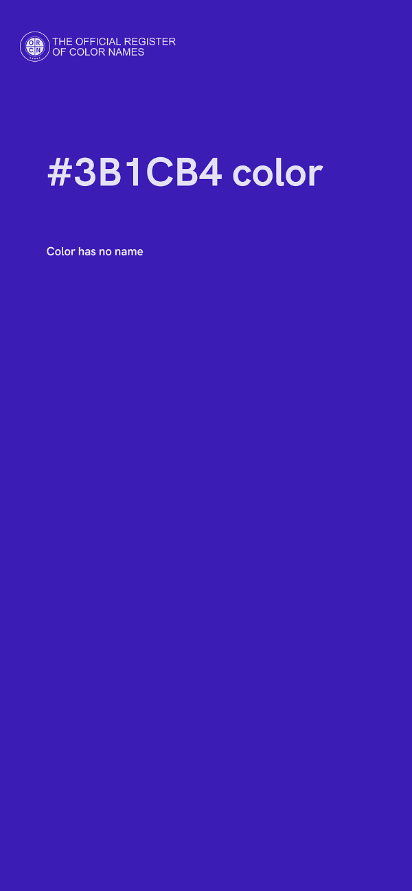 #3B1CB4 color image