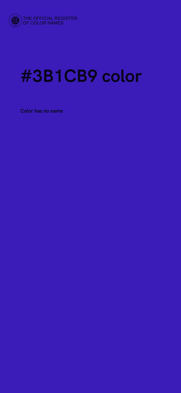 #3B1CB9 color image